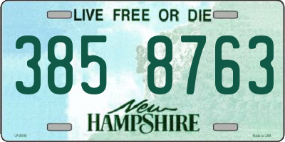 NH license plate 3858763
