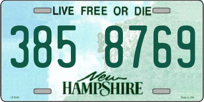 NH license plate 3858769