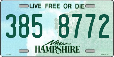 NH license plate 3858772
