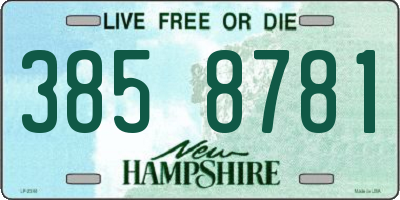 NH license plate 3858781