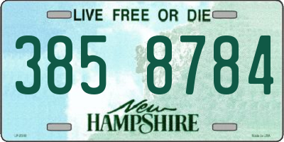 NH license plate 3858784