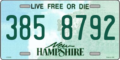 NH license plate 3858792