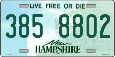 NH license plate 3858802