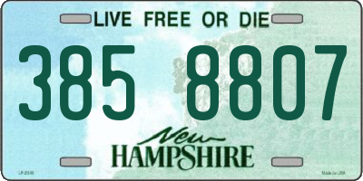 NH license plate 3858807