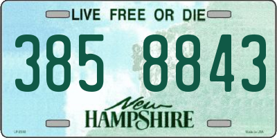 NH license plate 3858843
