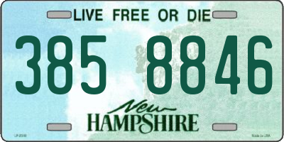NH license plate 3858846