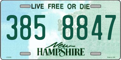 NH license plate 3858847