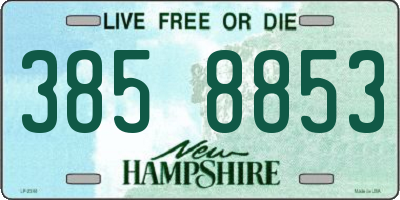NH license plate 3858853