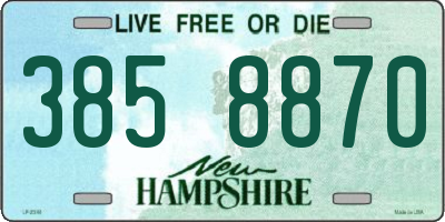 NH license plate 3858870
