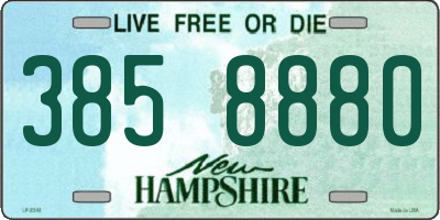 NH license plate 3858880