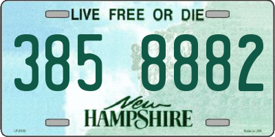 NH license plate 3858882