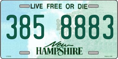 NH license plate 3858883