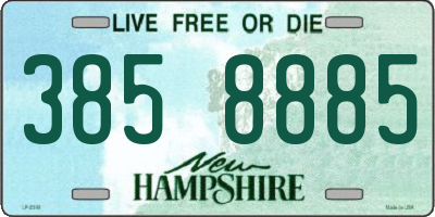 NH license plate 3858885