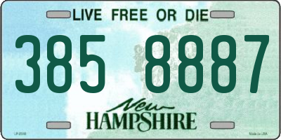 NH license plate 3858887