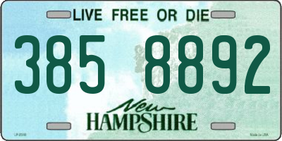 NH license plate 3858892
