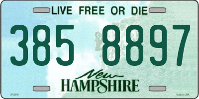 NH license plate 3858897