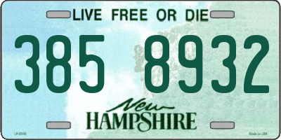NH license plate 3858932