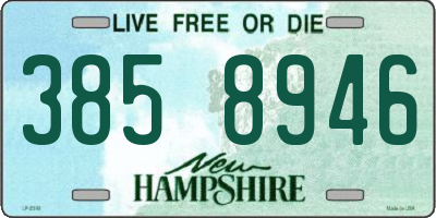 NH license plate 3858946