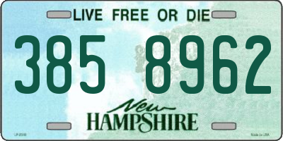 NH license plate 3858962
