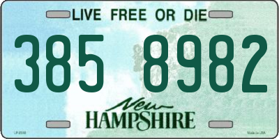 NH license plate 3858982