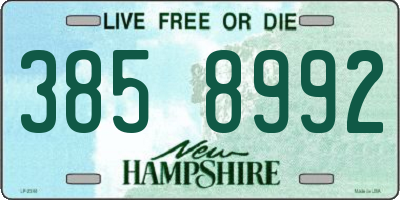 NH license plate 3858992