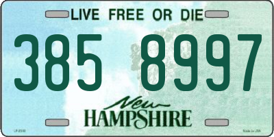 NH license plate 3858997