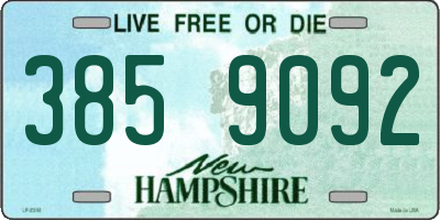 NH license plate 3859092