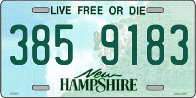 NH license plate 3859183