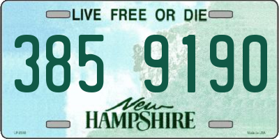 NH license plate 3859190