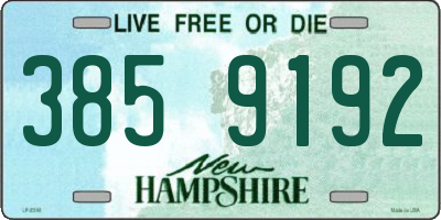 NH license plate 3859192