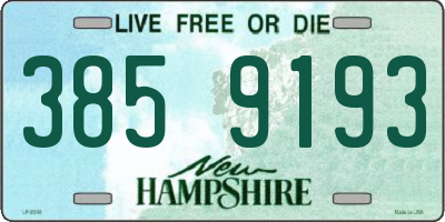 NH license plate 3859193