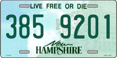 NH license plate 3859201