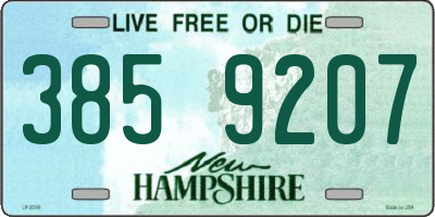 NH license plate 3859207