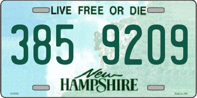 NH license plate 3859209