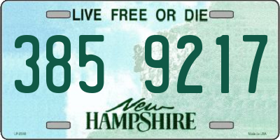 NH license plate 3859217