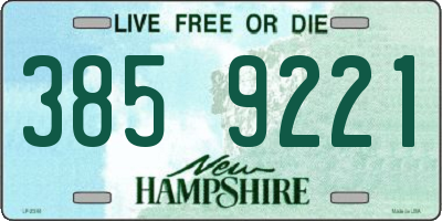 NH license plate 3859221