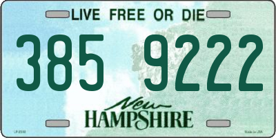 NH license plate 3859222