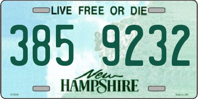 NH license plate 3859232