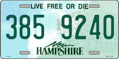 NH license plate 3859240