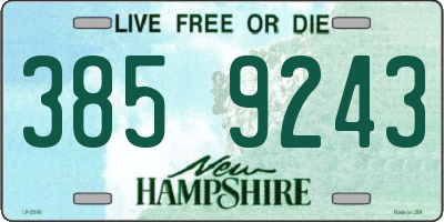 NH license plate 3859243