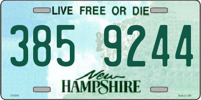 NH license plate 3859244