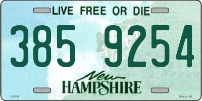 NH license plate 3859254