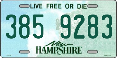 NH license plate 3859283