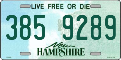 NH license plate 3859289