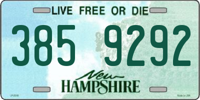 NH license plate 3859292