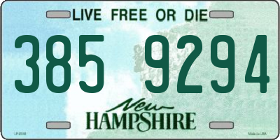 NH license plate 3859294