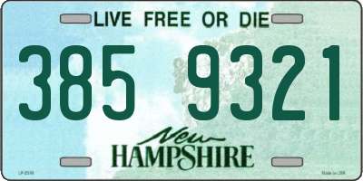 NH license plate 3859321