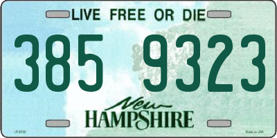 NH license plate 3859323