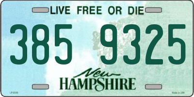 NH license plate 3859325