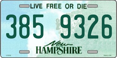 NH license plate 3859326